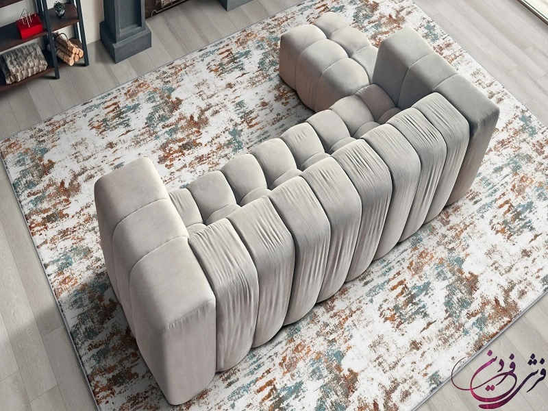 سفارش فرش با ابعاد و طرح دلخواه برای زیر مبل